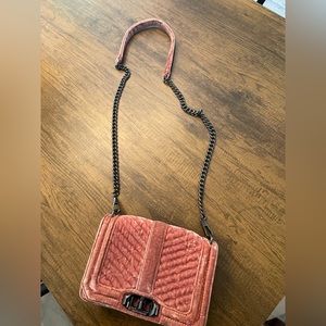 Rebecca Minkoff Pink Velvet Shoulder Bag